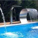 Accessoires pour fontaines de piscine 600mm Jet d'eau en acier inoxydable 1