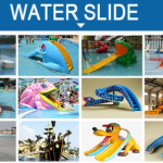 Anti UV bambini parco acquatico attrezzature in fibra di vetro balena acqua scivolo 2
