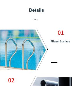 304 316 Anti-rust Stainless Steel Removable Swimming Pool Ladders Handrail