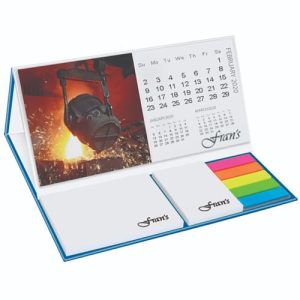 Promotionele kalender met plaknotities