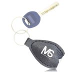 Leatherette Oval Keychain Light Imagine 1