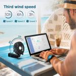 Mini Handheld Fan with 2600mAh USB Rechargeable Battery Image 3