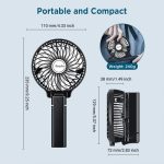 Mini ventilator portabil cu baterie reîncărcabilă USB 2600mAh Imagine 5