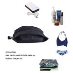 Custom Portable Nylon Travel Shoe Bags with Zipper Closure Image 3