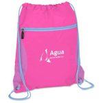 Solid Color Printing Drawstring Backpack Image 1