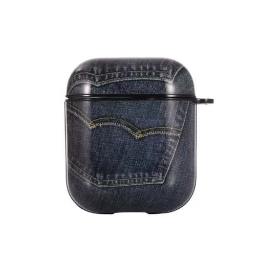 porta-chaves preto com capa para airpods na moda