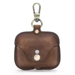 camel vintage leather airpods pro case