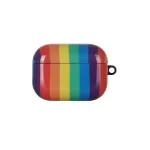 colorful rainbow airpod case with keychain 1