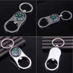 Compact Compass Bottle Opener Keychain