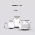 penutup jernih untuk airpods generasi ke-1, ke-2, ke-3, dan pro