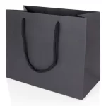 custom print black luxury gifts paper bags with your own logo 4