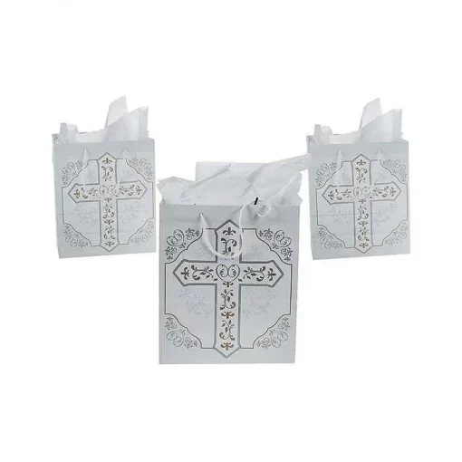 custom religious cross gift bags christian themed treat bags 1