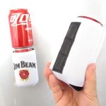 Custom-sized neoprene can cooler with magnetic koozies