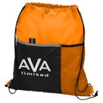 Mesh Pocket Drawstring Backpack