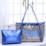 fashion pvc zipper cosmetic jelly women transparent beach bag 5