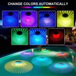 Lampe solaire de piscine avec changement de couleur automatique RVB Lampe de piscine étanche flottante pour nager dans l'eau la nuit Lampe de piscine à LED