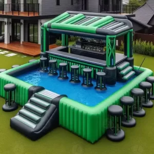 Inflatable Pool Bar For Adults Inflatable Floating Pool Bar with swimming pool for backyard party spot