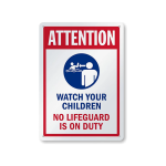 Factory Direct Customized Aluminum Watch Durable Waterproof Safety Product for Children Outdoor Pool Natatorium Swim Sign