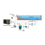 Sunrain Wifi DC Inverter Bomba de Calor para Piscina Fonte de Ar para Piscina 30~45m3 Bomba De Calor Para Piscina Pompe a Chaleur Piscine