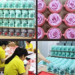 New Product Wholesale Valentine's Day Rotating Bear Rose Eternal Flower Gift Box Rotating Rose Romantic Packaging Gift