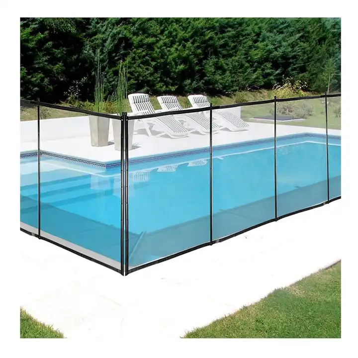 Personalizado DIY Temporário Portátil Dobrável Criança Removível Plástico Vinil PVC Painel Malha Piscina Segurança Cerca com Portão Bloqueável