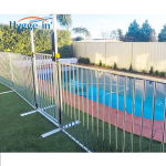Jardim Decorativo Segurança Betão Barreira Portátil Malha Temporária para Piscina Cerca com Base