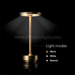 Hot Sale Dining Touch Led Hotel Bar Coffee tafellamp oplaadbare gegalvaniseerd Decoratieve Desk licht tafellamp