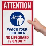 Factory Direct Customized Aluminum Watch Durable Waterproof Safety Product for Children Outdoor Pool Natatorium Swim Sign