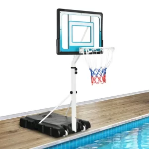 Panier de basket-ball de piscine 4.1-5.7ft Hauteur réglable But de basket-ball Stand Panier de basket-ball portable pour piscine