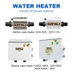 Aquecedor elétrico digital de piscinas Fenlin 5.5kw a 18kw Bomba de calor de temperatura constante para casa e piscina