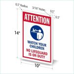 Factory Direct Customized Aluminum Watch Durable Waterproof Safety Product for Children Outdoor Pool Natatorium Swim Sign