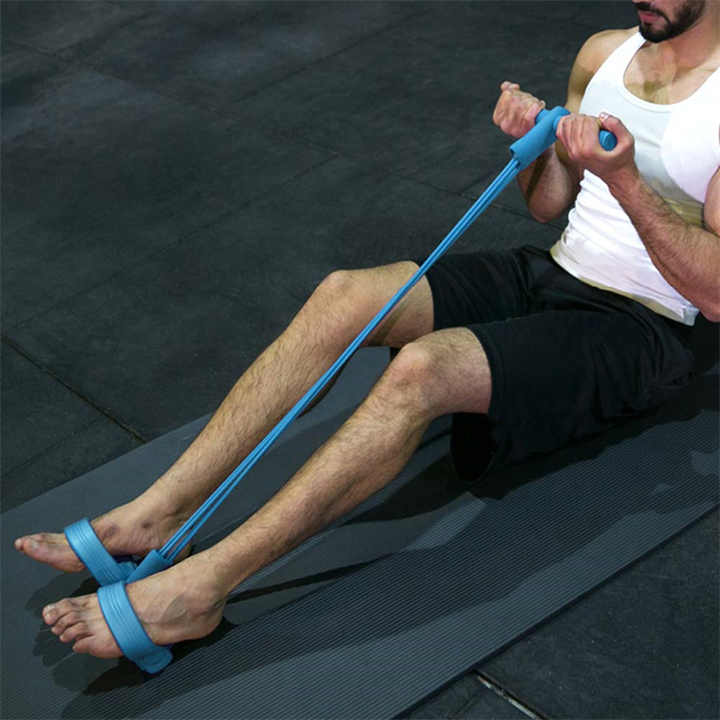 Corda de tensão Tubo de fitness Puxador de tornozelo Faixa de ioga Faixa de pedais para exercícios