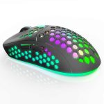 Bulk Sale benutzerdefinierte Logo Honeycomb Shell USB Laden RGB-Beleuchtung optische 2.4G Wireless Computer Maus für Computer Laptop