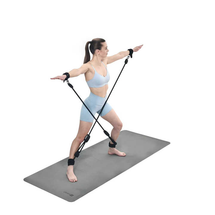 Mini corda de tensão ajustável para treino de ioga e reforço da força Pilates Material durável do tubo de látex
