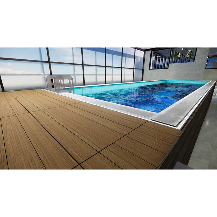 Piscina mobile moderna in vetroresina preconfezionata, interrata
