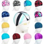 OEM vari colori Lycra nuotare cappuccio Spandex nuotare cappuccio tessuto nuotare cappuccio con logo personalizzato