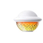 Altifalante sem fios para duche à prova de água IPX7 com luz RGB, altifalante flutuante para piscina portátil para exterior com microfone incorporado e suporte para cartão TF