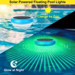 Lampe solaire de piscine avec changement de couleur automatique RVB Lampe de piscine étanche flottante pour nager dans l'eau la nuit Lampe de piscine à LED