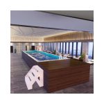 Piscina mobile moderna in vetroresina preconfezionata, interrata