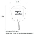 Plastic Curved Hand Fan Image 5