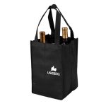 Non-Woven 4 sticle de vin Tote sac Imagine 1