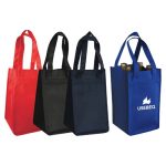 Non-Woven 4 sticle de vin Tote Bag Imagine 4