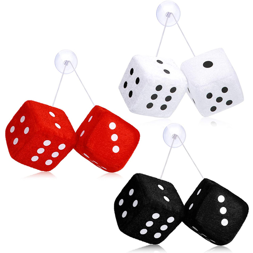 Hanging Square Car Dice with Suction Cup