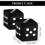 Hanging Square Car Dice with Suction Cup Image 3