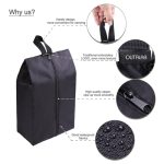 Custom Waterproof Travel Shoe Bags with Zipper  Image 3