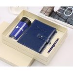 Leather Notebook & 16GB USB Flash Drive Gift Set with Executive Pen & Vaccum Cup Image 2