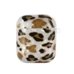 leopard airpods case on white background 1