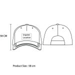 Cotton 6 Panel Baseball Cap Image 5