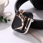 marmora airpods futrāļi melnā zeltā