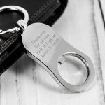 Metal Bottle Opener Compass Keychain